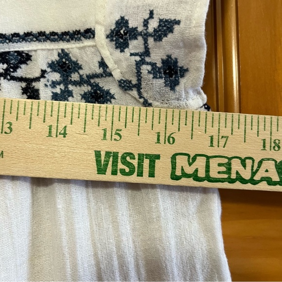 Hippie Laundry Cotton Boho Tunic White/Navy Size Small NWT - Picture 9 of 10